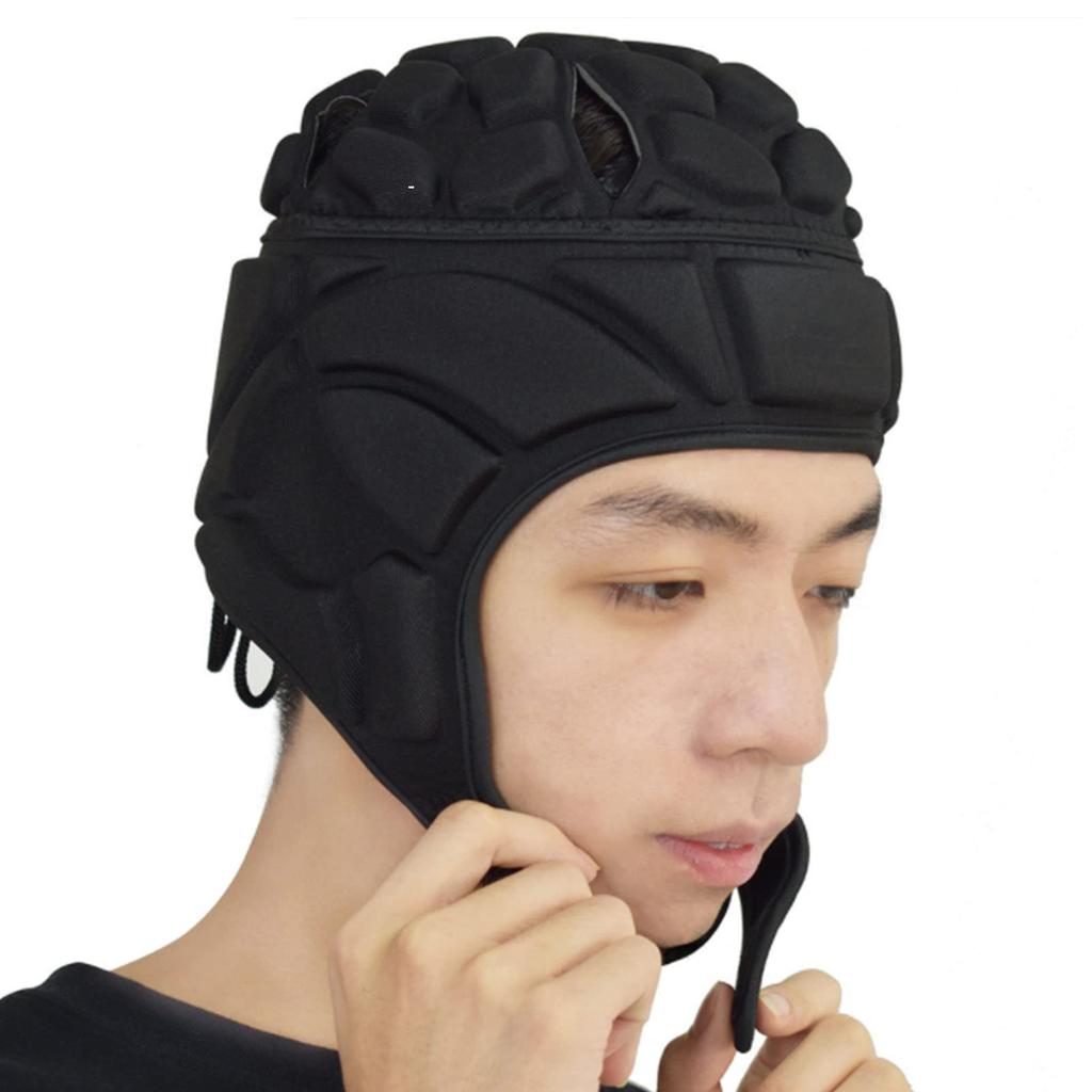 Rugby Cap Head EVA Protective Goalkeeper Helmet Guard, (L)
