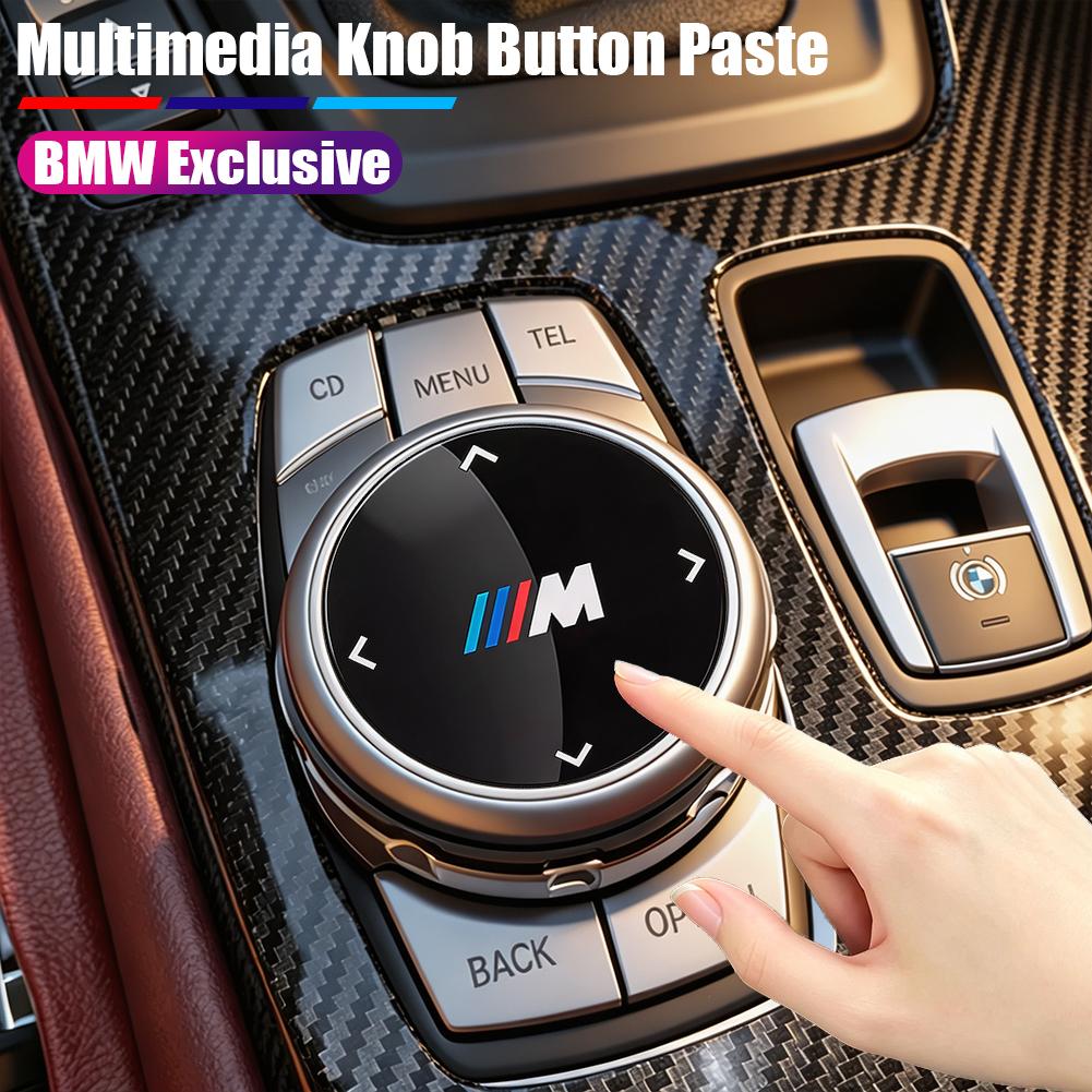 Car Multimedia Knob Button Cover Sticker Accessories For BMW E90 G80 M3 G30 M5 F82 F83 F20 F21 G42 F95 F96 G06 G07 M2 M4 M8 G14