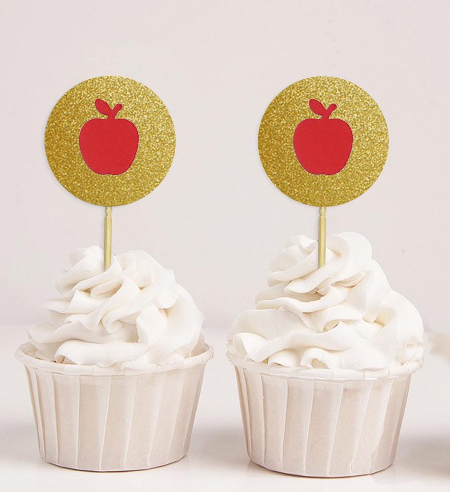 Darling Souvenir| Glitter Cupcake Toppers| Baby Shower Birthday Party Dessert Decorations - Pack Of