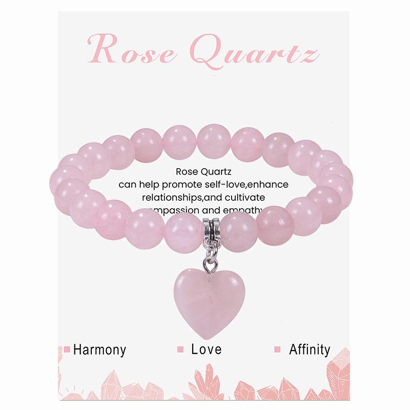 Эластичный браслет из аметиста и агата 8 мм - Украшения из натурального камня