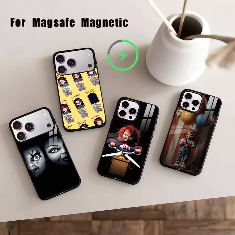 Страшная кукла Чаки Чехол для телефона Для iPhone 17, 16, 15, 14, 13, 12, 11 Plus, Pro Магнитный Для Magsafe Беспроводная зарядка