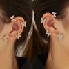 Korean Sparkly Rhinestone Butterfly Ear Cuff Clip - No Piercing Fairy Style Earrings