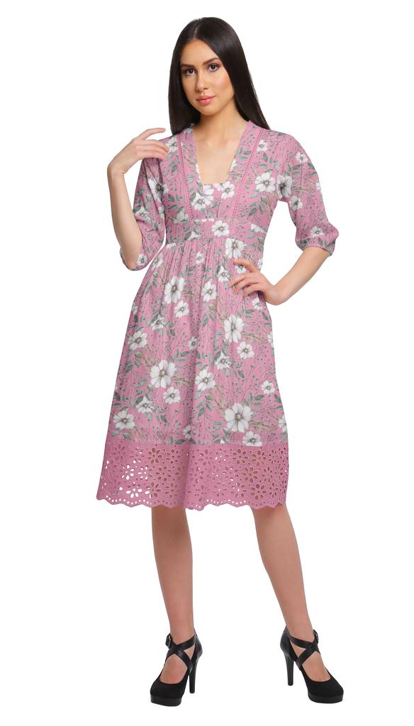 Moomaya Платье с коротким рукавом для женщин, вечернее платье из хлопка с принтом, повседневное