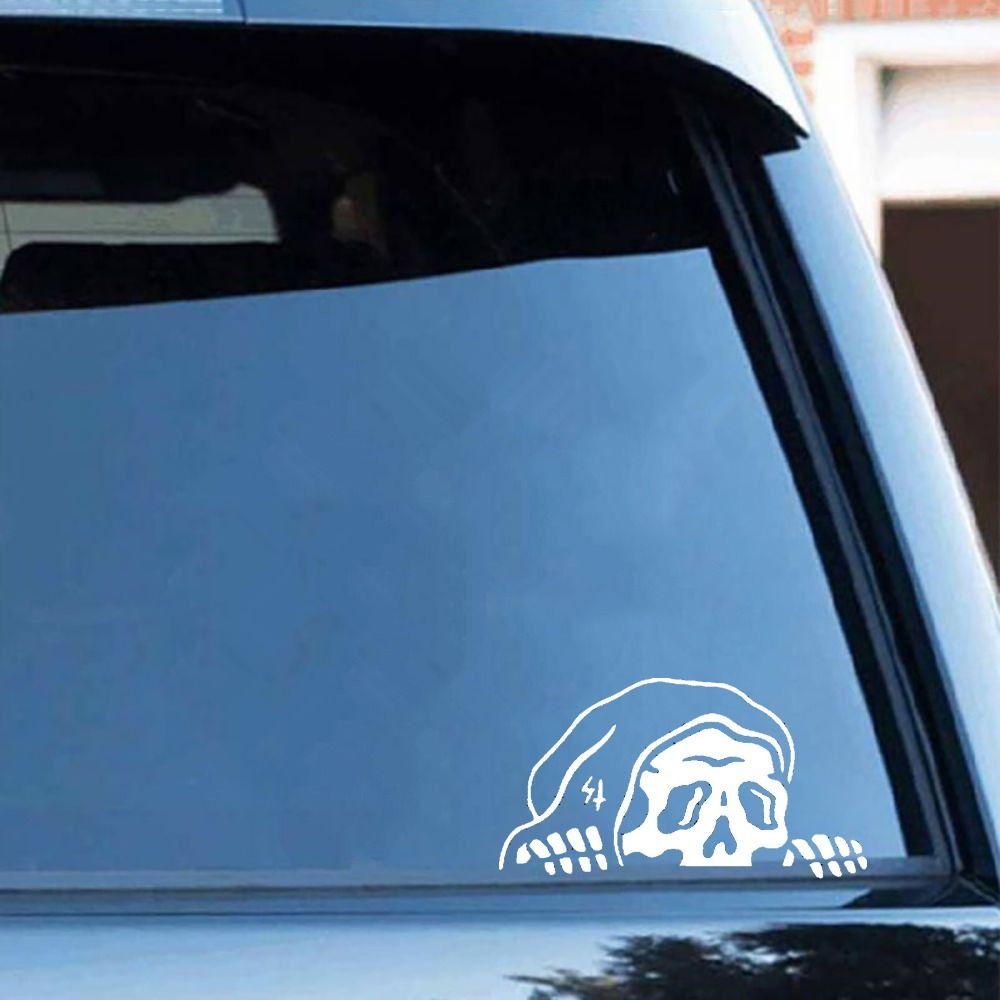 Peep Skeleton Lurking Reaper Ghost Stickers Windows Halloween Vinyl Decals Car Decoration