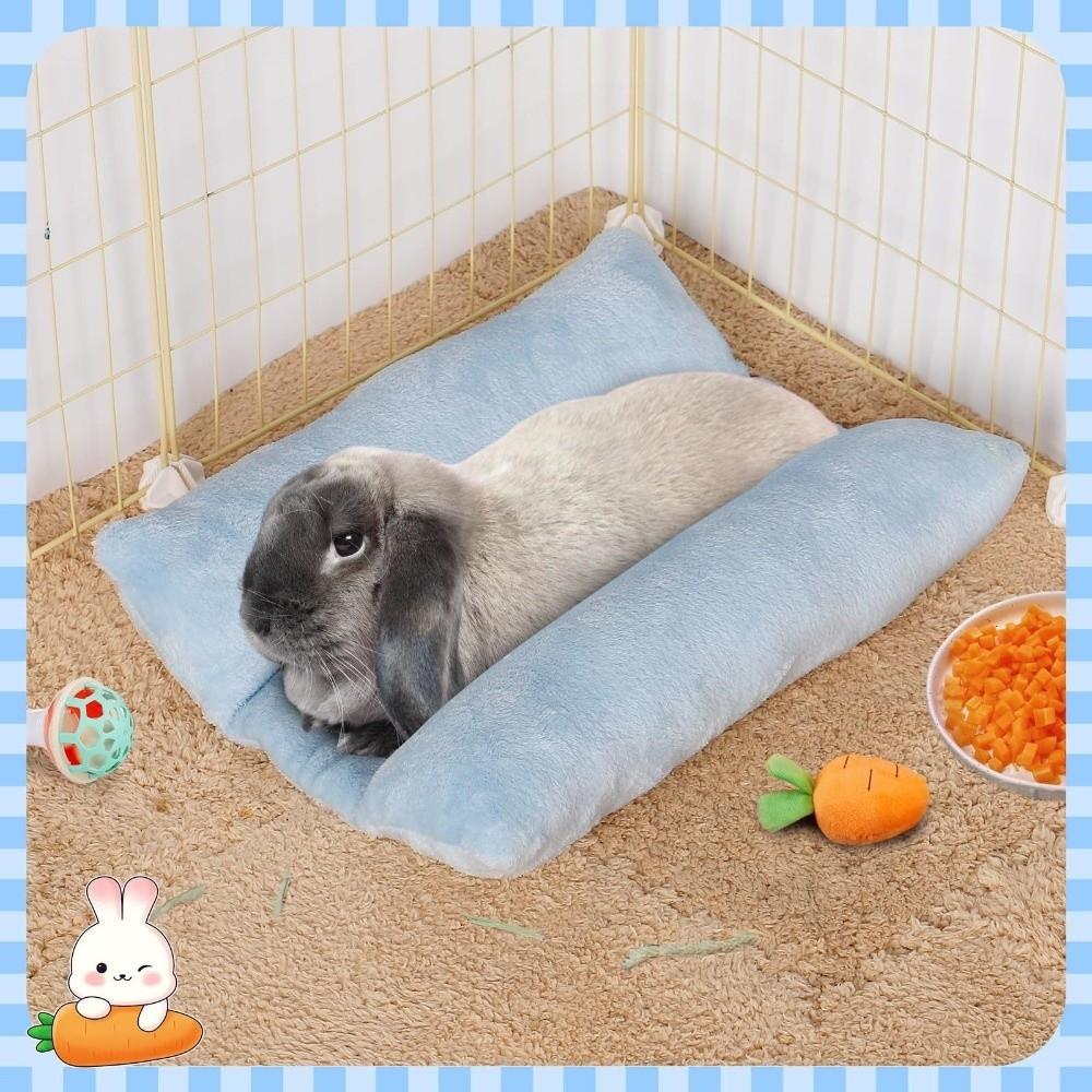 Washable Rabbit Bed Mat Thickened Rabbit Cushion Soft Bunny Concave Bed Small Pet
