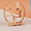 Yousheng Miniature Display Shelf Chinese Style Furniture Round Decorative Shelf Ornament for 1:12 Dollhouse Miniature Model