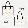 Cute Bow Print Tote Bag Fashion Casual Shoulder Bag Handbag for Daily Use