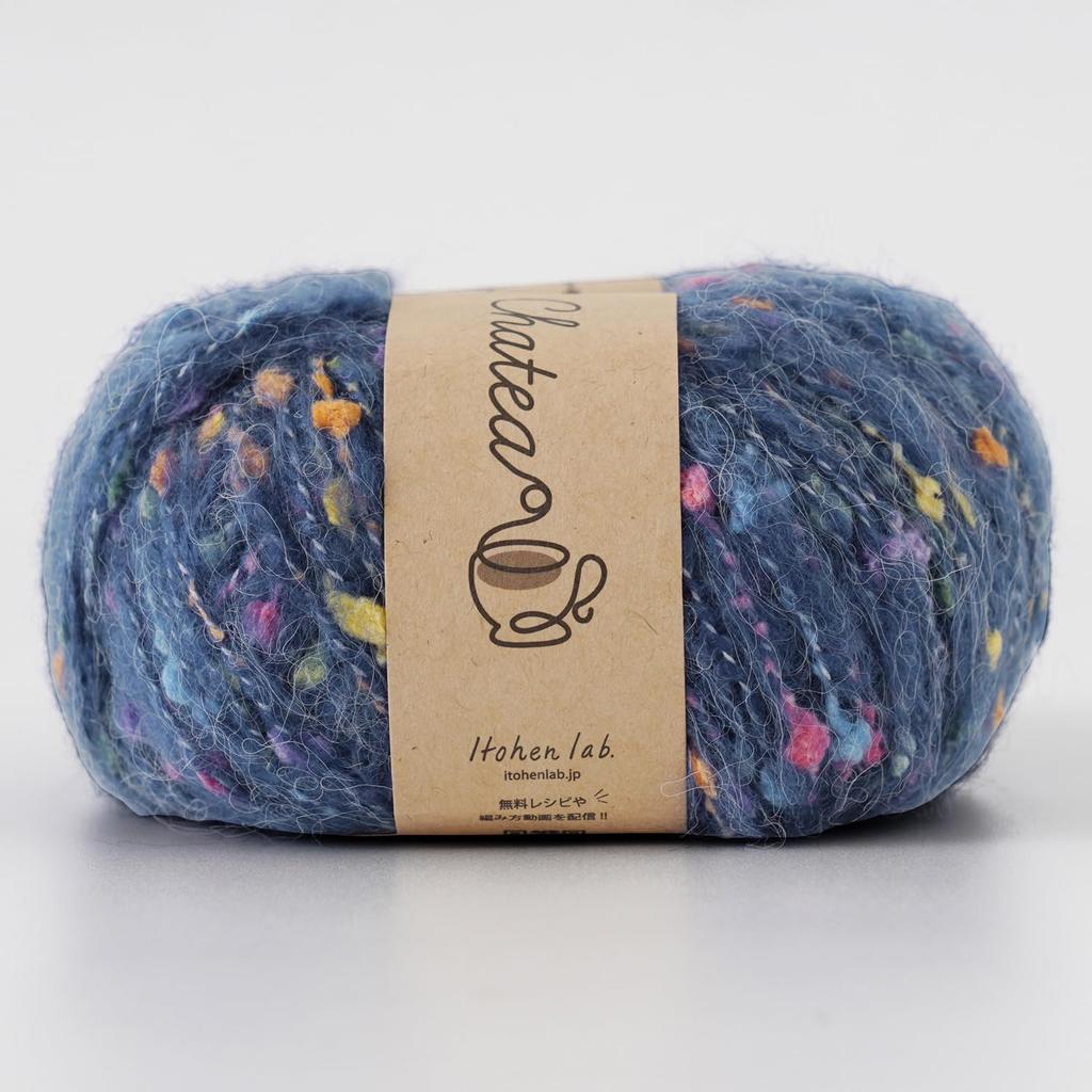 Оригинальная шерстяная пряжа Knitworm Chatea Chatea Пушистая гребенная 25 г, Набор из 10 мотков, Помпон, Вес, (приблизительно. 73м) (9.Гундзё)