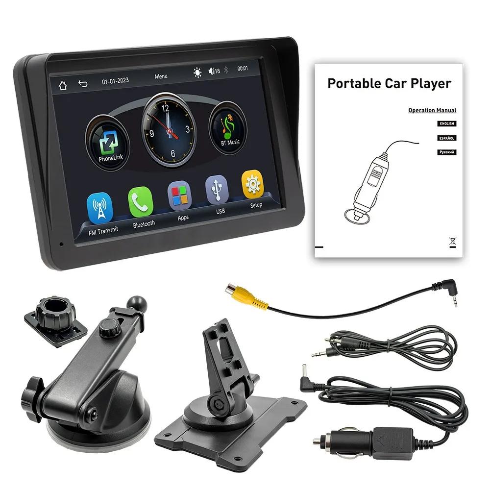 CarPlay Android Auto Car Radio Multimedia Video Player 7inch Portable Touch Screen With USB AUX For Rear View Camera