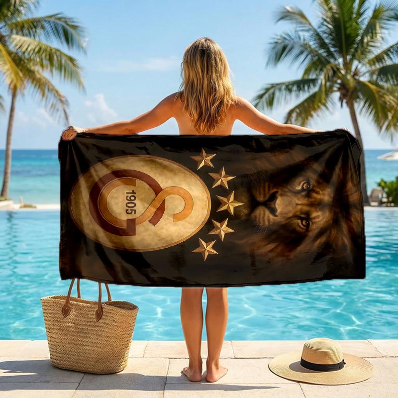 Galatasaray Fashion Beach Towel: Ideal for Summer Adventures Soft, absorbent and quick drying suitable for swimming and bathing