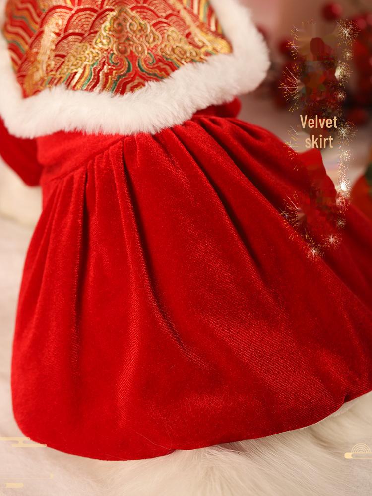 Праздничный зимний наряд для кошек и собак: Теплая юбка-кошечка на осень и Новый год