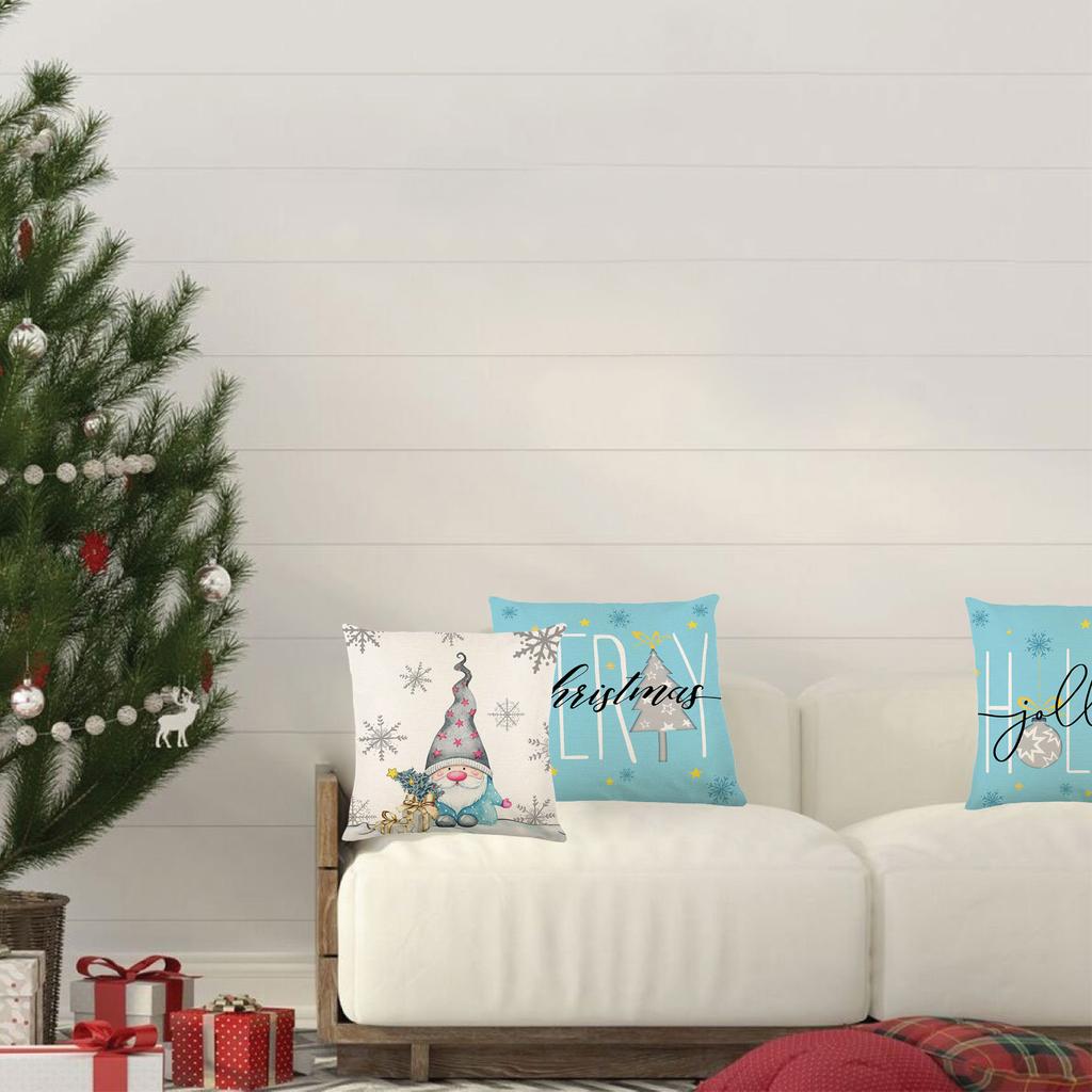 4 шт. Рождественская наволочка для подушки, серия Xmas, праздничная наволочка для подушки на диван, кушетку, кровать, в стиле фермерского дома