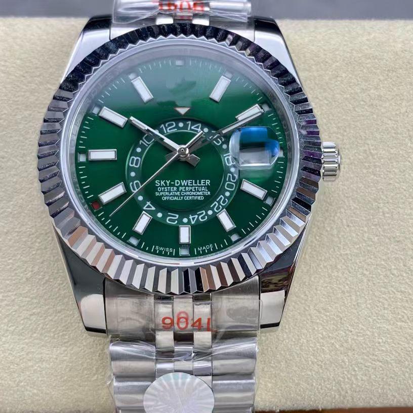 Мужские классические автоматические часы Laojia Tianxingzhe с двумя часовыми поясами и пятизвеньевым браслетом