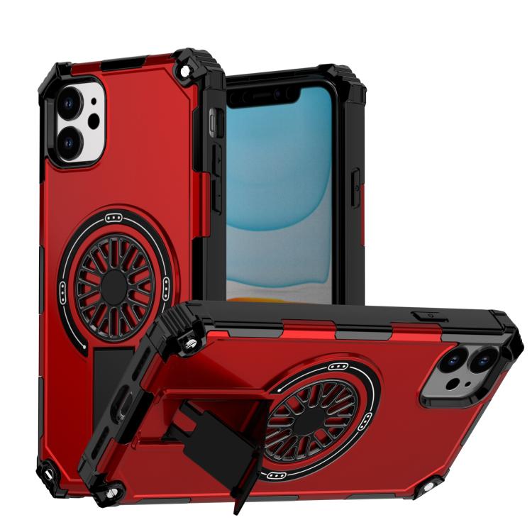 Shockproof Kickstand Metallic Shaft MagSafe Phone Case