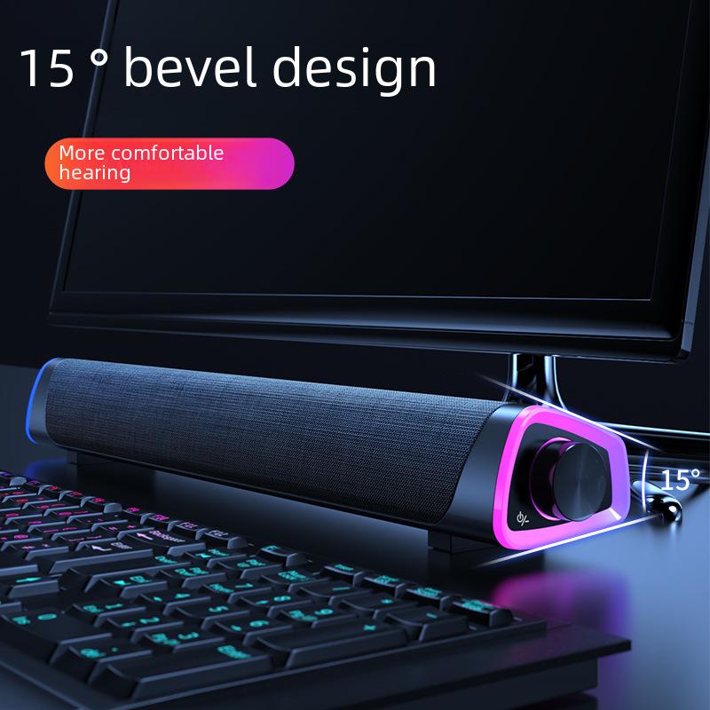 Bluetooth-саундбар Naiye: Двухканальная настольная аудиосистема с сабвуфером