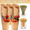 50-200 шт. Бумажные стаканчики для картофеля фри из крафт-бумаги, одноразовые стаканчики для закусок, стаканчики для вечеринок и праздников, бумажные стаканчики для кексов