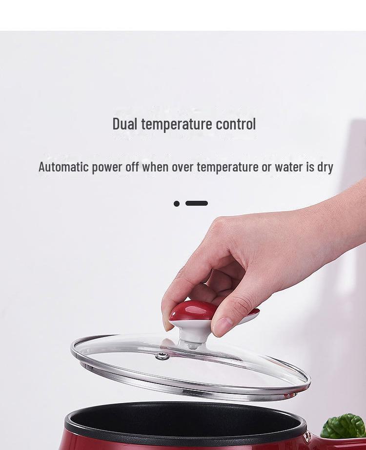 Многофункциональная мини-электрическая плита: Сковорода и кастрюля с антипригарным покрытием для офиса, общежития и студентов