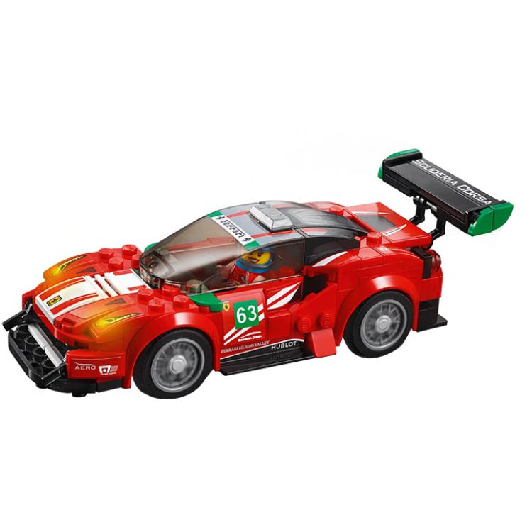 LEGO Speed Super Racing Collection Ferrari 488 GT3 Scuderia Corsa Team Building Blocks 179pcs 75886