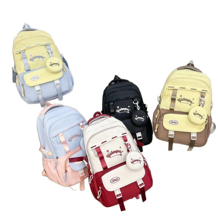 Schoolbagins schoolbag high value junior high school students large capacity primary school students cute shoulders lightweight burden reduction