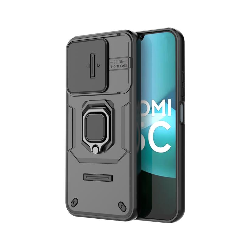Чехол для телефона с выдвижной шторкой для Xiaomi Poco C85, противоударный, с кольцом-держателем, магнитная крышка для Poco C85, чехол для Poco C85, чехол для Poco C85, 6,9 дюйма