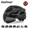 Eastinear Bicycle Helmet Adult Men and Women Outdoor Highway Mountain Biking Helmet With Magnetic Goggles and Shiny Tail Lights