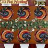 35cm Floral Print Linen Placemats 2D Printed Coaster Table Mats Bohemian Style Placemats  Kitchen