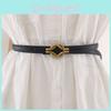 Retro Womens Minimalist Belt Metal Buckle Fashion Dress Decoration Waist Belt