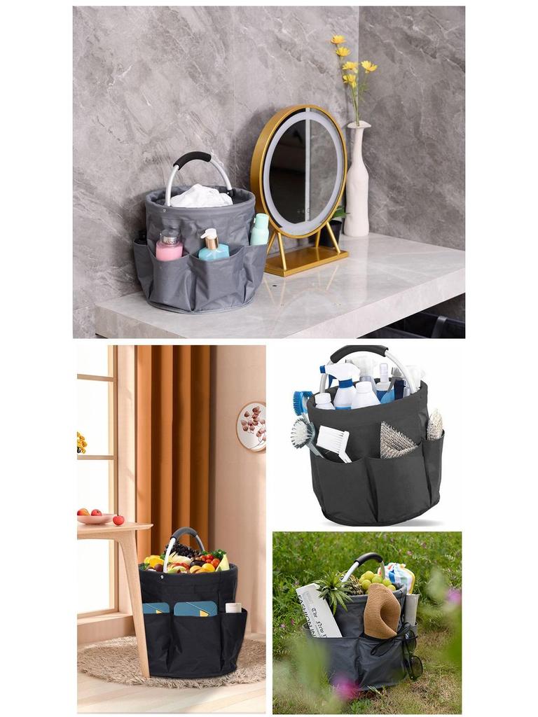 Портативная складная корзина для пикника и пляжа - ручная сумка для туалетных принадлежностей, ванных принадлежностей, дома и покупок