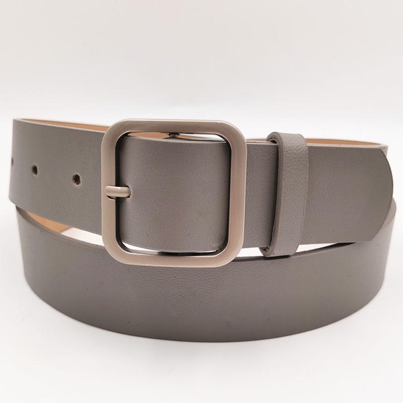 Маленький Простой Женский Ремень в Корейском Стиле Ретро Квадратная Пряжка-Пин Джинсовый Ремень