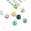 6 шт./пакет, керамические фарфоровые бусины ручной работы в форме тыквы, очаровательные бусины, свободные бусины-разделители для браслета, ожерелья, изготовление ювелирных изделий своими руками