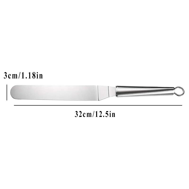 1pcs 12 Inch Stainless Steel Cake Spatula Butter Cream Icing Frosting Knife Smoother Kitchen Pastry Cake Decoration Tools