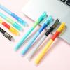 Simple Colored Gel Pen Correct Holding Pen Posture Blue/Black Ink Erasable Pen Smooth Writing Needle Pen Students