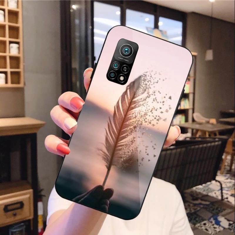 Чехол для телефона Magic Feather для Xiaomi 12 11T 10 9 Redmi Note 11 10 10S Pro Redmi 9 9A 8, черный чехол для телефона из поликарбоната