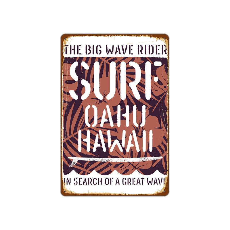 Летний пляжный закат, металлическая жестяная вывеска, таблички, декорации, железная живопись, кафе-бар, домашний декор, приморский дом, стена, жестяная пластина, постер