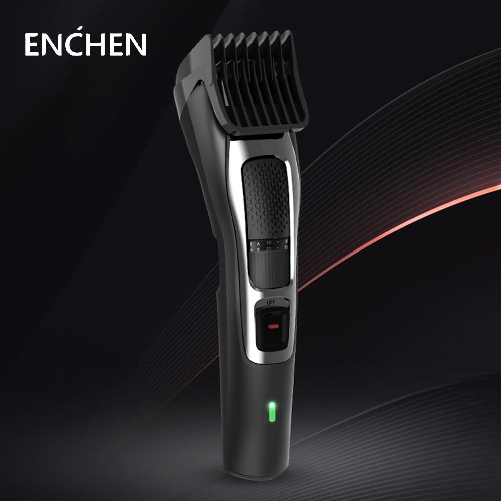 Электрическая машинка для резки волос Enchen Sharp3S с быстрой зарядкой через USB, малошумная прическа для волос