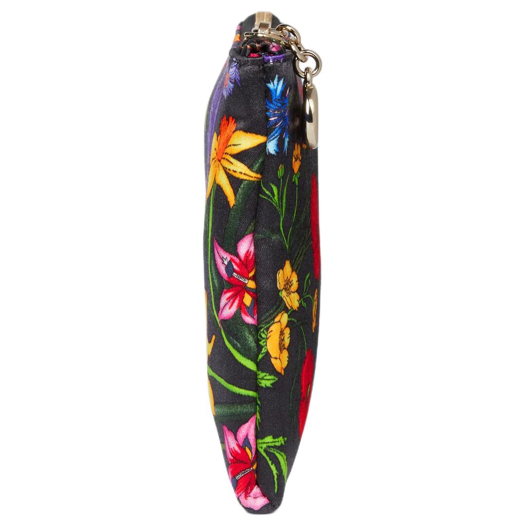 Gucci GG Marmont Printed Zip Closure Silk Clutch Women clutch Black Multicolor 826197-FAEJD-1070