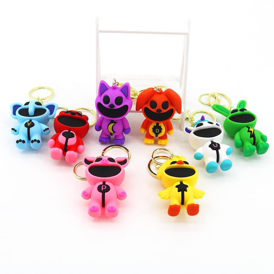 Smilingcritters Bobi Game Time 3 Cute Animal Keychain Big Mouth Monster Pendant Purple