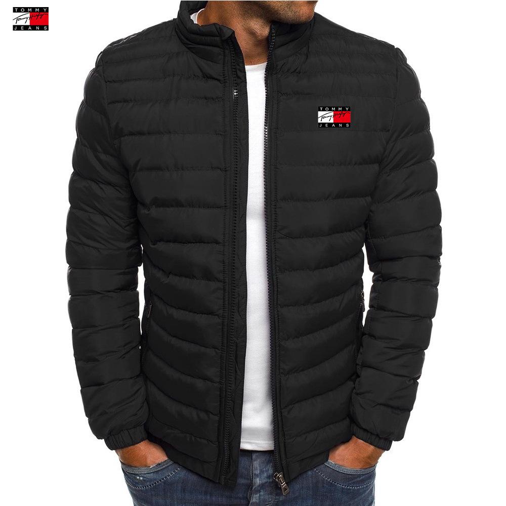 Мужская зимняя хлопковая куртка с воротником-стойкой - Толстая, теплая и повседневная для активного отдыха