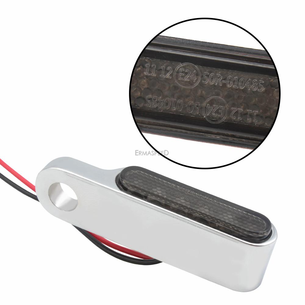 Светодиодный указатель поворота для мотоцикла E24 Mark, мини-поворотник на руль, мигающие огни 12 В, желтый индикатор сигнала для скутера