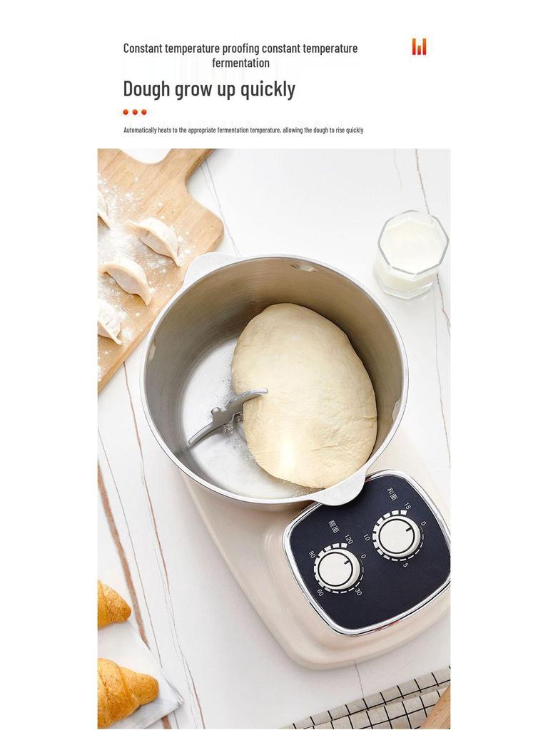 Multifunctional Automatic Dough Mixer: Kneading & Fermentation Machine with Free Shipping