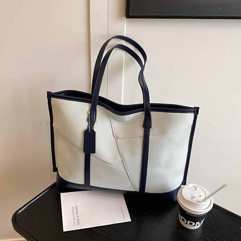 Джинсовая сумка женская большой вместимости новая весенне-летняя контрастная сумка-мессенджер универсальная одноплечевая классическая сумка-тоут