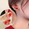 Серьги-цветы из кристаллов на серебряной основе 925 пробы, корейская мода, для женщин, ювелирные изделия, трендовые, роскошные, женские, французские, с жемчугом