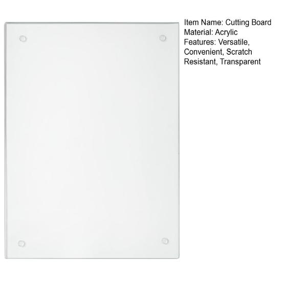 Cutting Board Easy To Clean Non-Slip Chopping Board Transparent Acrylic Chopping Block for Kitchen Home