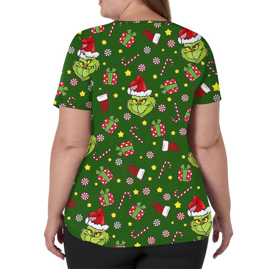 Женская мода V-образный вырез короткий рукав комбинезон с карманами принт топы одежда