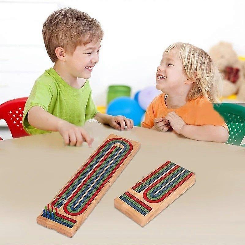 1 Set Cribbage Board Table Game Solid Wood Party Board Game Board Cribbage Cards Board