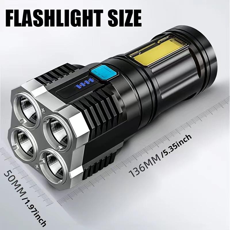 Rechargeable LED Flashlight - Portable, Long-lasting, Super Bright, Multifunctional, Outdoor/Work Light
