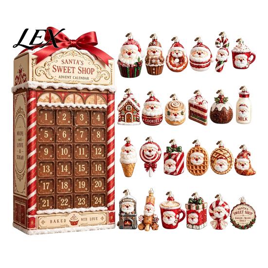 Interactive Game for Friends 2026 Nutcracker Advent Calendar, 24-Day Acrylic Ornament Set with Classic Calendar Kids Soldier Figures, Christmas