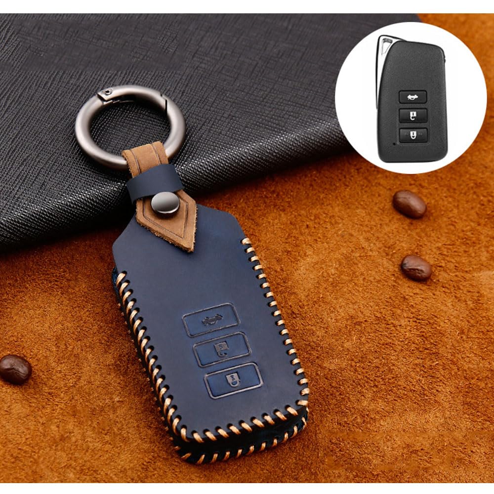 Lexus LEXUS RX IS GS NX RC LX Эксклюзивный чехол для смарт-ключа из натуральной кожи Держатель для ключей Стильный чехол для ключей Высококачественная натуральная воловья кожа Защитный чехол