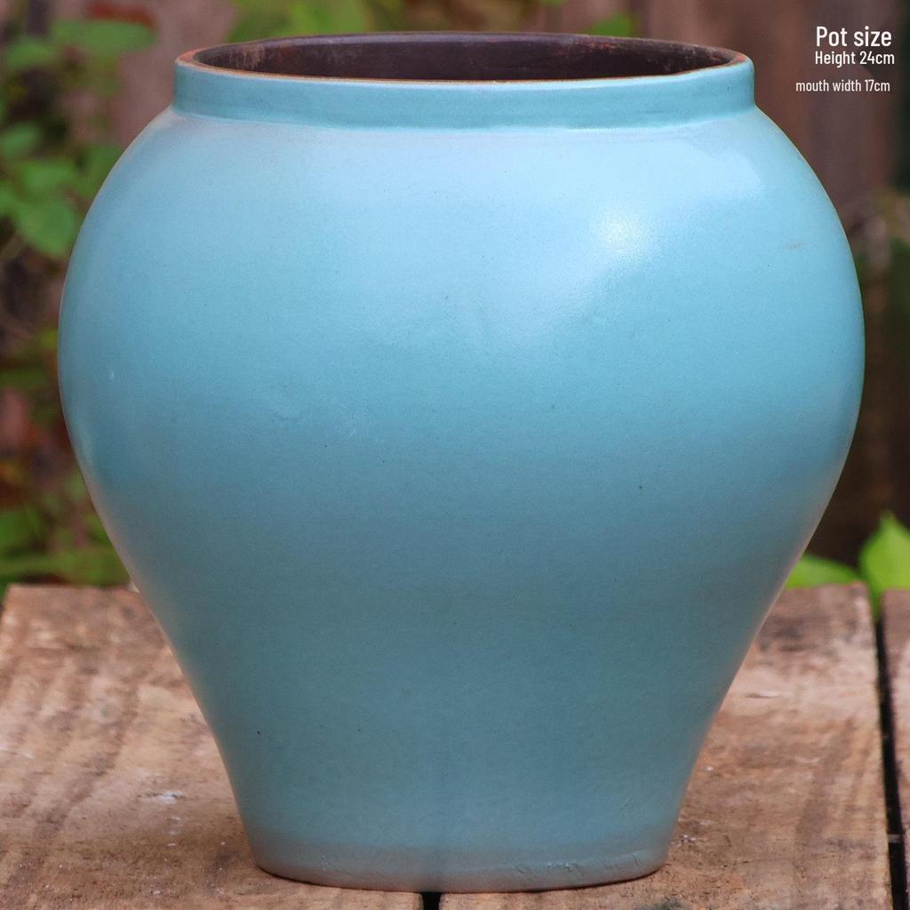 Extra Large Ceramic Pottery Flower Pot for Indoor Green Plants, Coarse Pot Ideal for Monstera and Other Large Plants