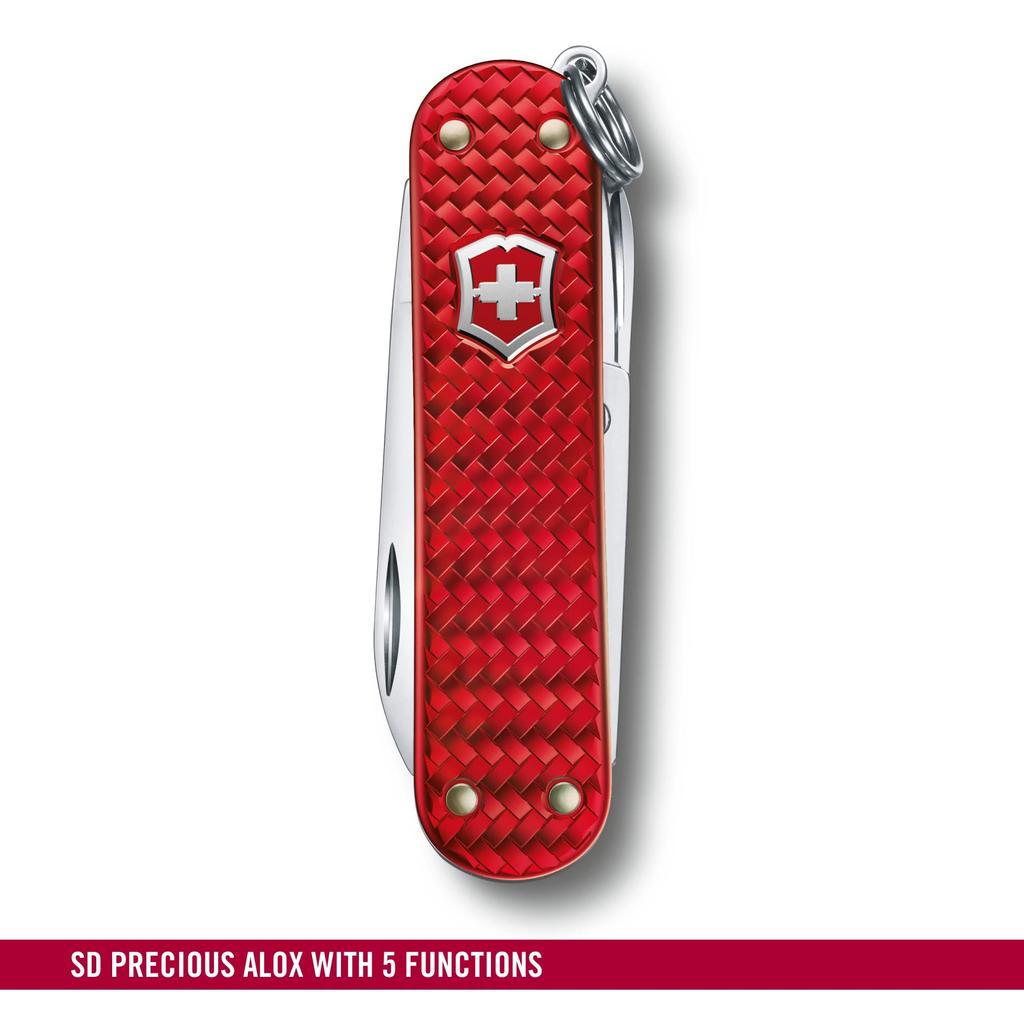 Victorinox Классический драгоценный нож ALOX Collection Iconic Red Multifunction Knife с ножницами для кемпинга и плоской отверткой, оснащенной гвоздем
